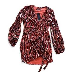 Nasty Gal Animal Print Wrap Dress
